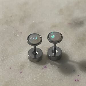 Stud Earrings stainless steel 20g screw back